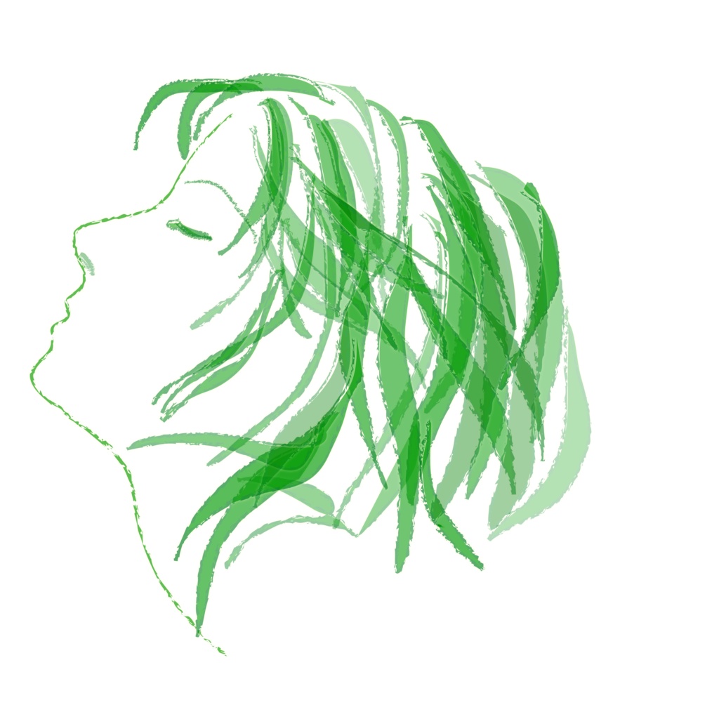 女性の横顔Tシャツ