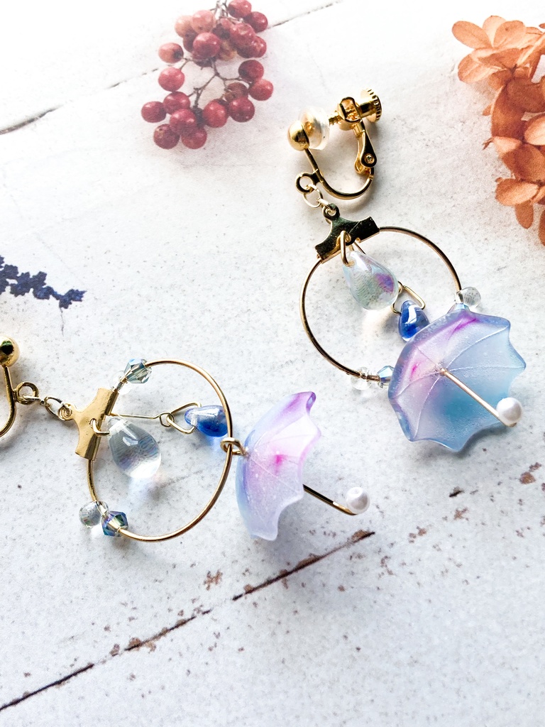 雨の日イヤリング