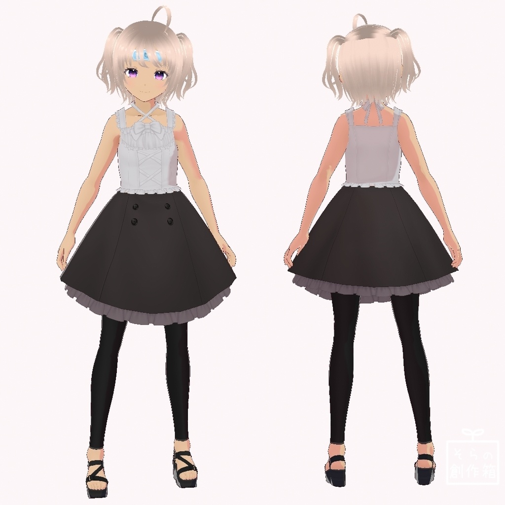 オリジナル3Dモデル「モモ -momo- 」【VRoid+VRMモデルデータ】