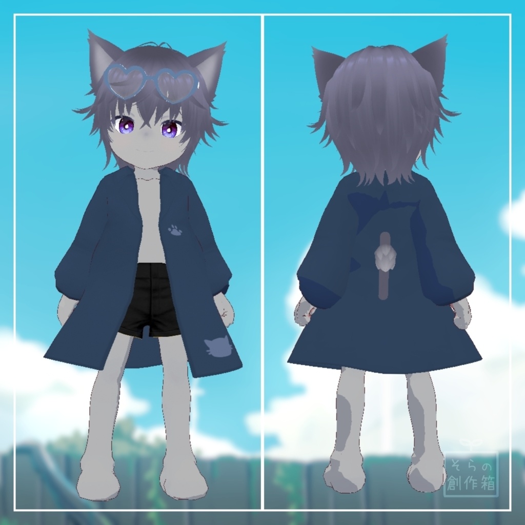 ミャウリン - Myaurin【VRoid+VRMモデル】【オリジナル3Dモデル】