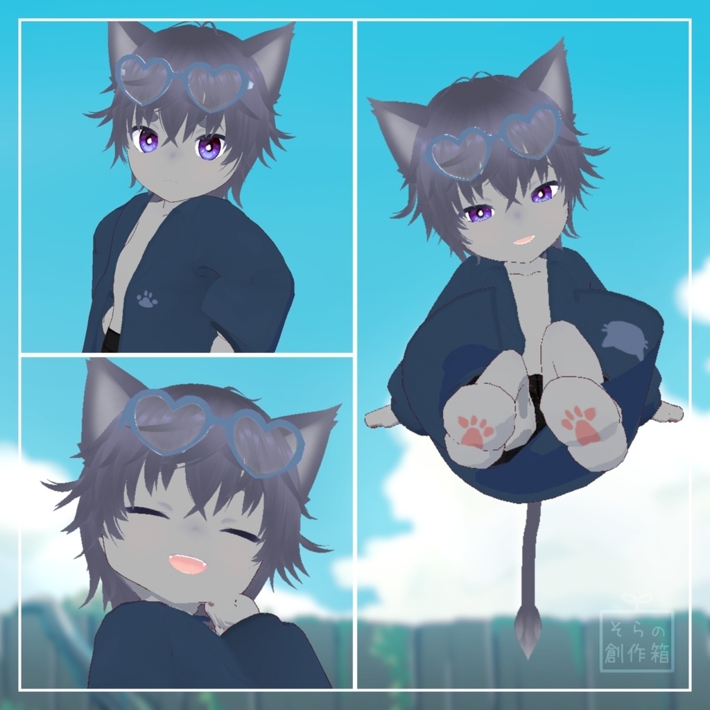 ミャウリン - Myaurin【VRoid+VRMモデル】【オリジナル3Dモデル】