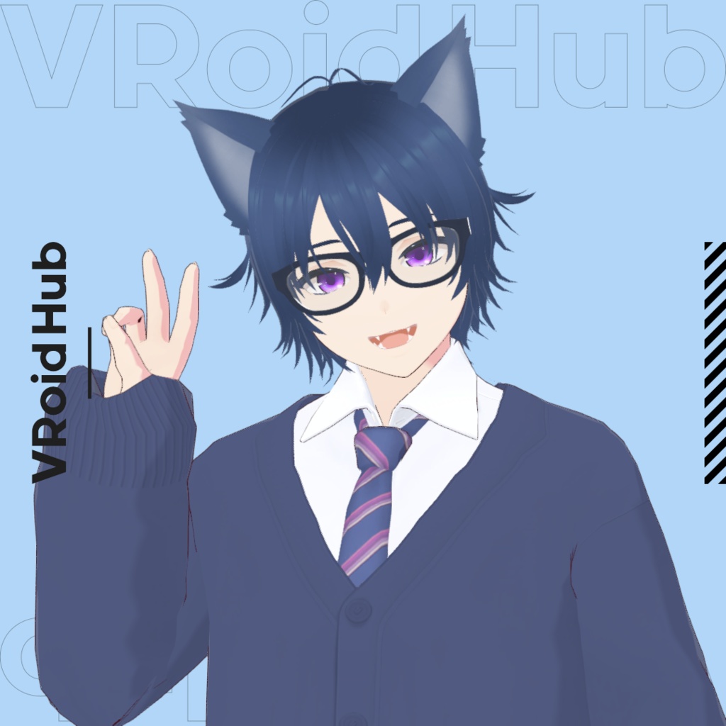 アオイ - aoi【VRoid+VRMモデル】【オリジナル3Dモデル】