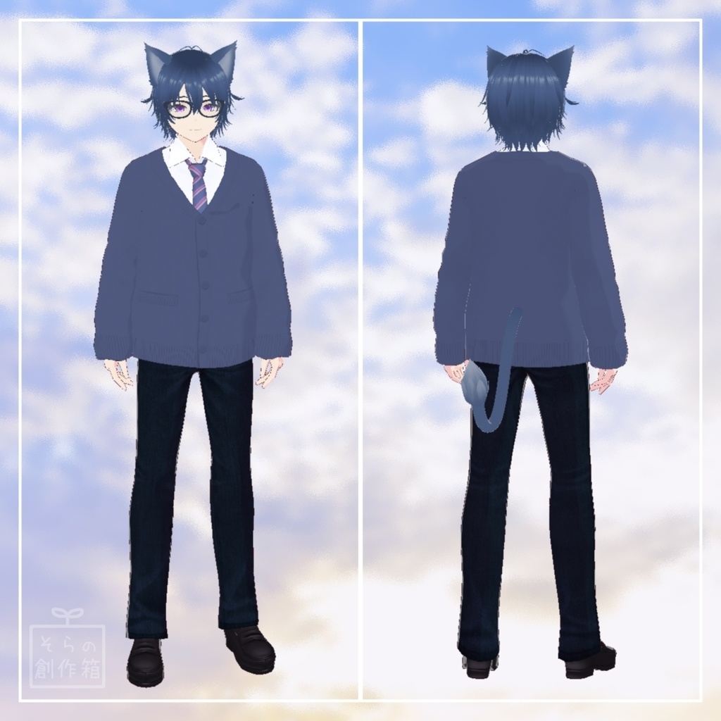 アオイ - aoi【VRoid+VRMモデル】【オリジナル3Dモデル】