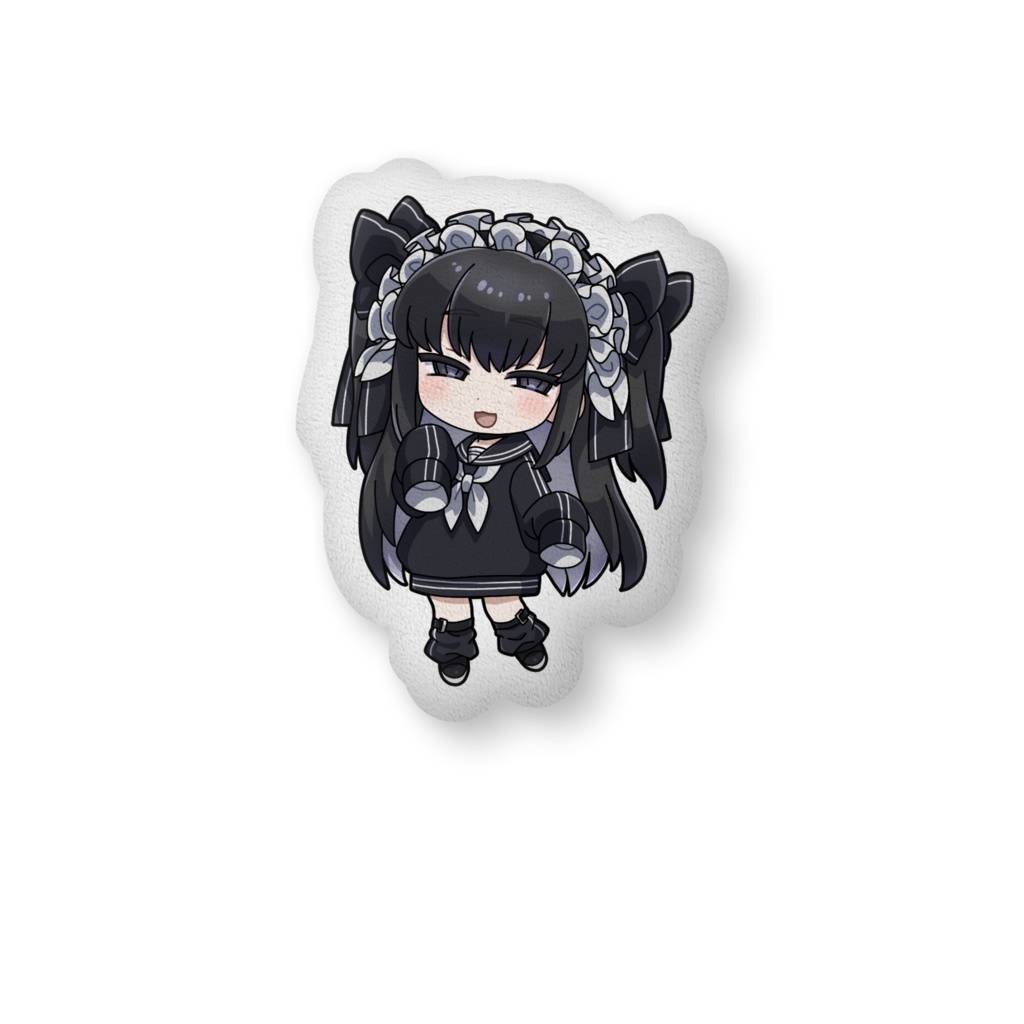 【描き下ろしイラスト】サブカル黒セーラーふかふかクッション♡