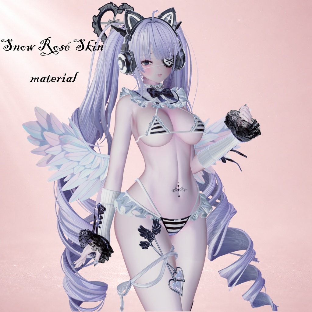 【汎用型】Snow Rosé Skinマテリアル　liltoon poitoon対応