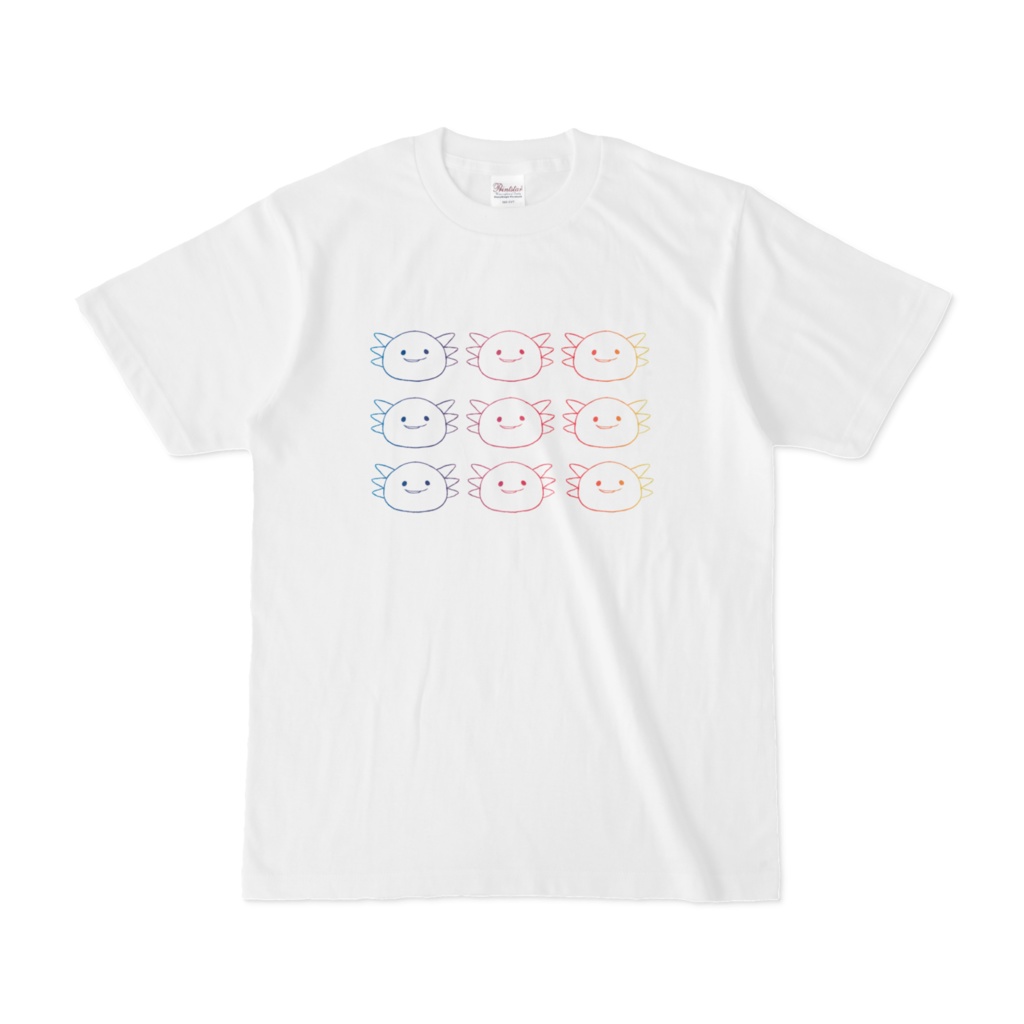 なないろウーパールーパーTシャツ