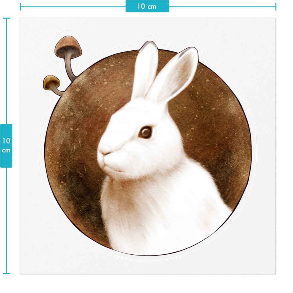 ウサギ愛 with トフンタケ クリアステッカーシール