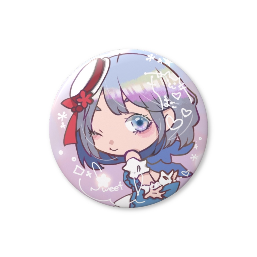 【工場から】青い鳥の女の子💙缶バッジ