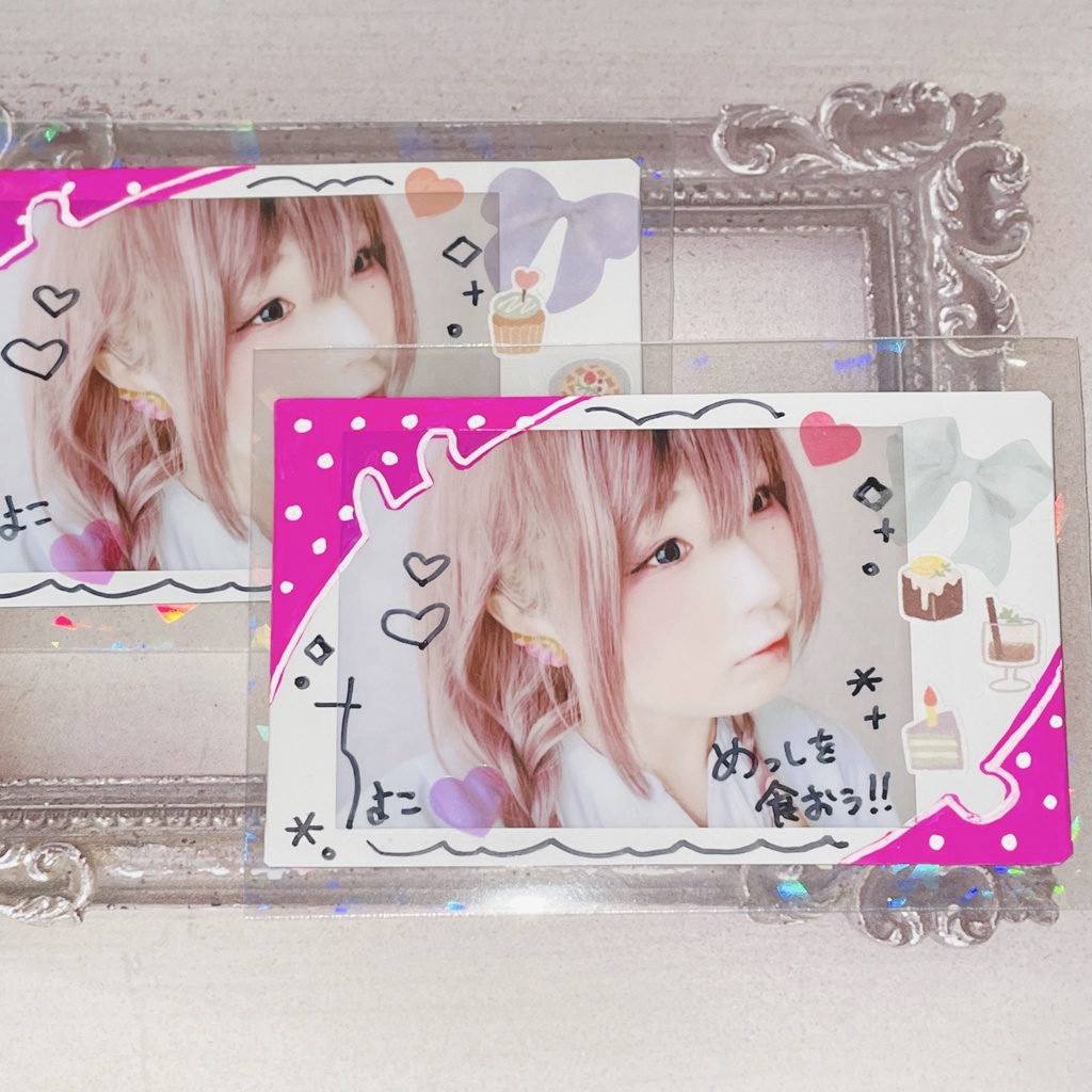 【自宅から】ピンク三つ編み💗チェキ(いずれか1枚)