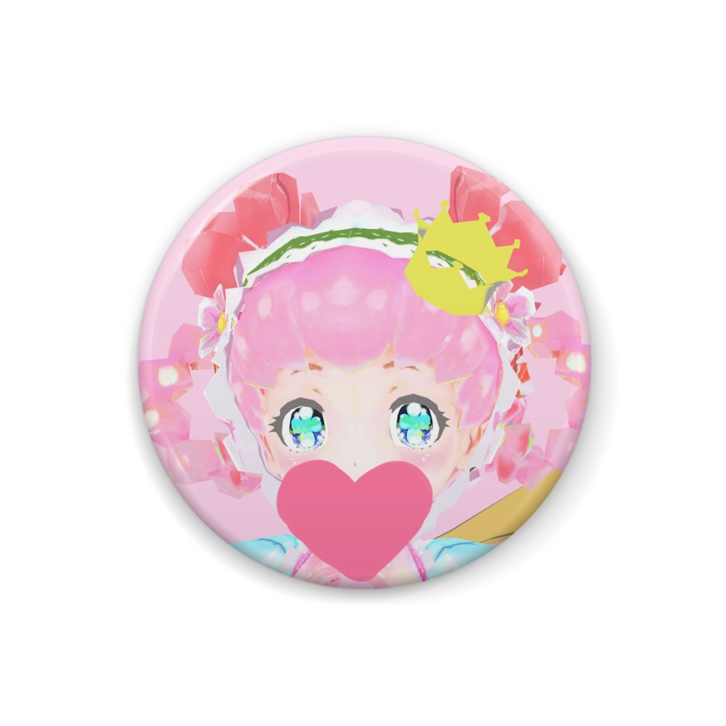 HAPPY TIN BUDGE*はっぴ～ かんばっち*ぴんくは～と*|*PINK HEART*