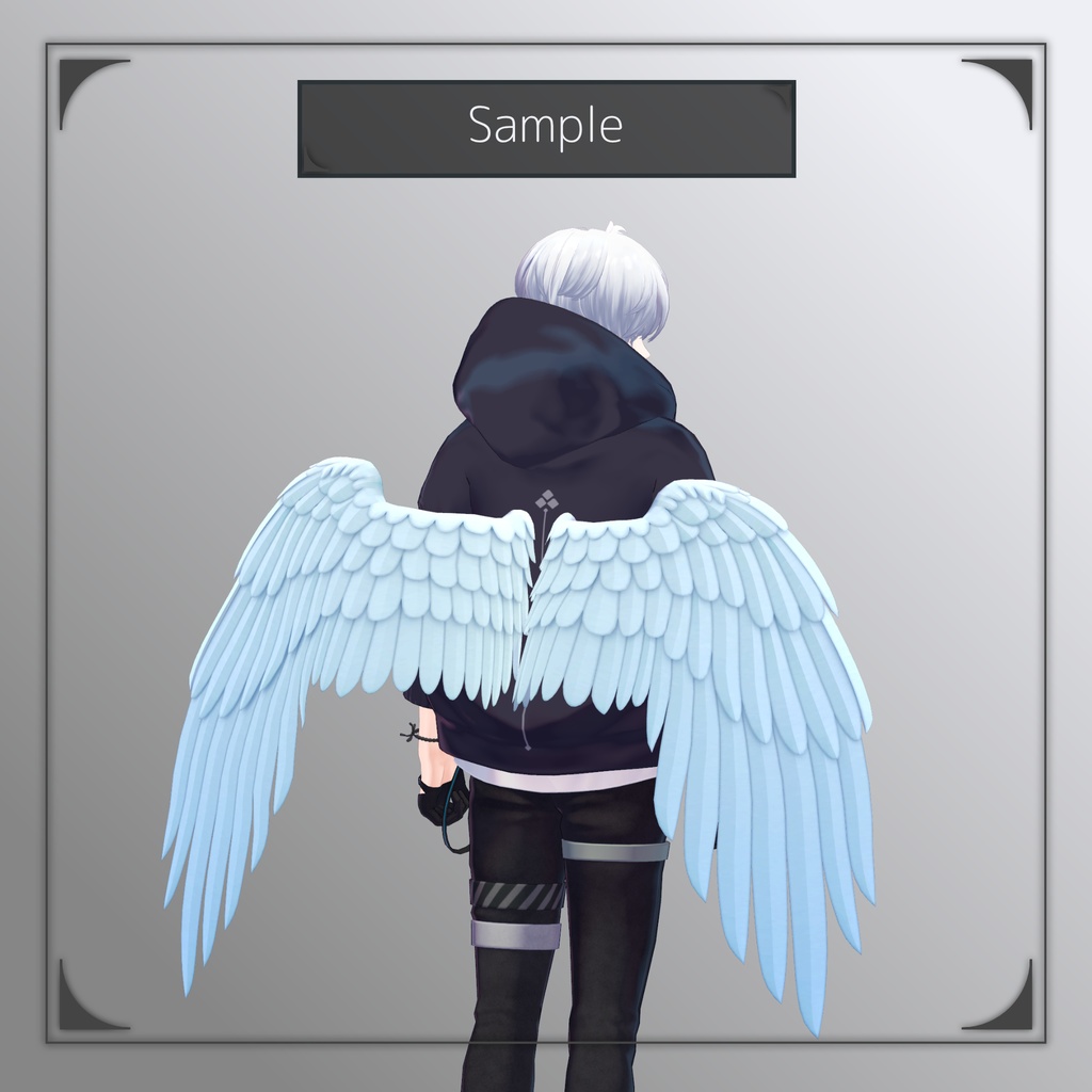 【VR使用想定3Dモデル】翼 -basic wing-