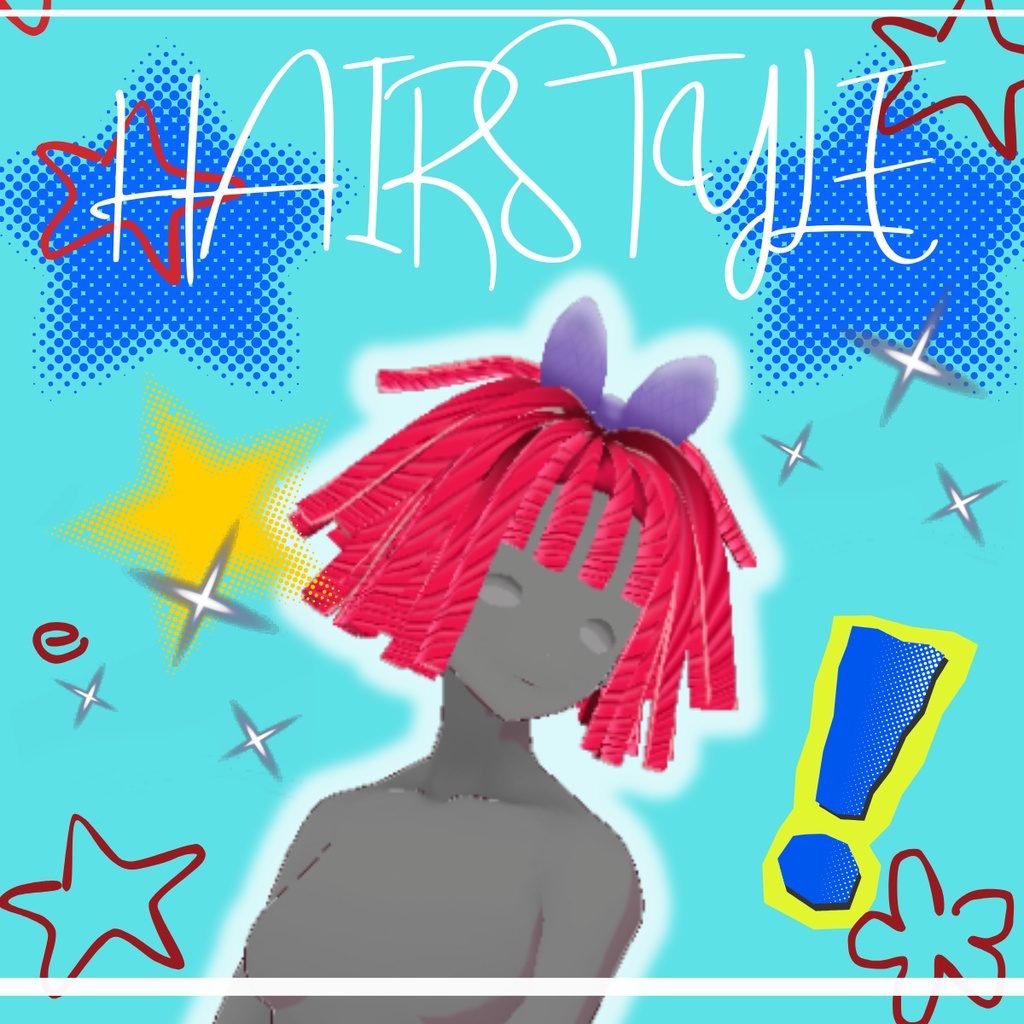 【Vroid Hair 】FAN-MADE Ragatha hairstyle + Ribbon!