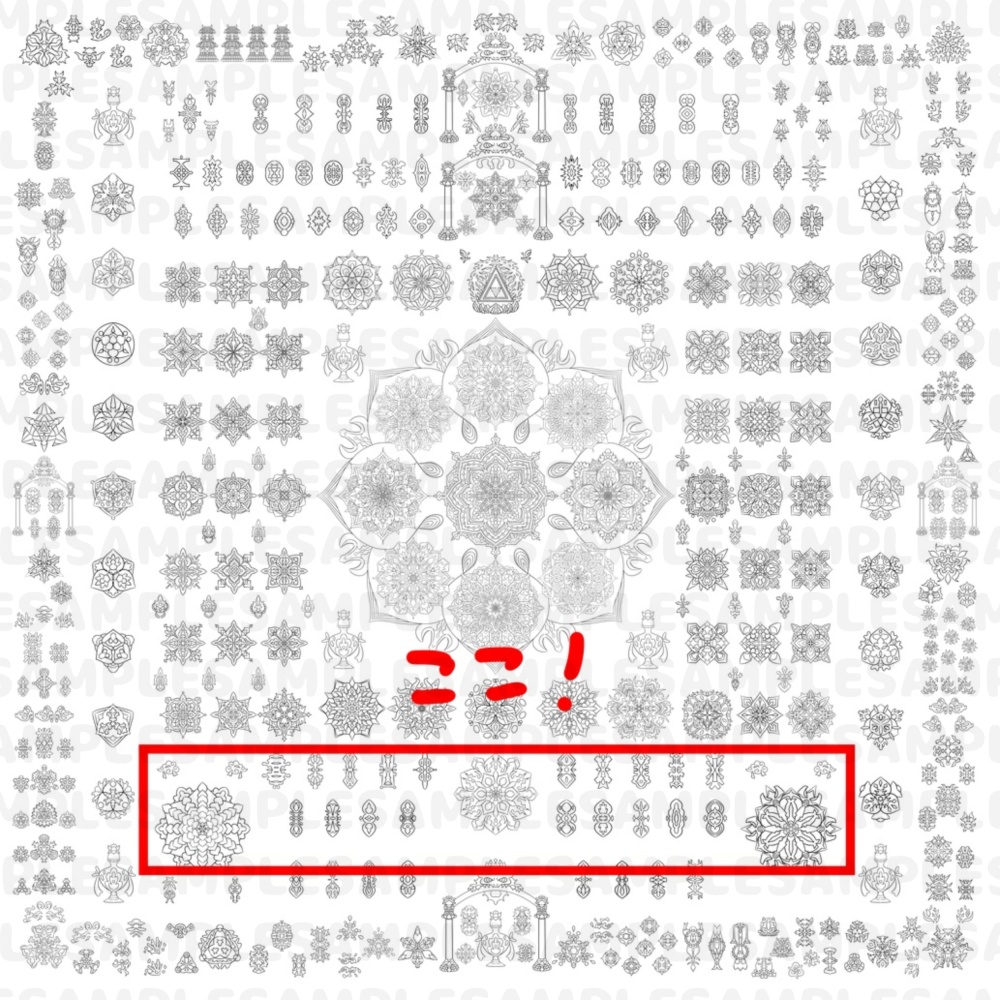 【線対胎蔵曼荼羅ぬりえ】虚空蔵院
