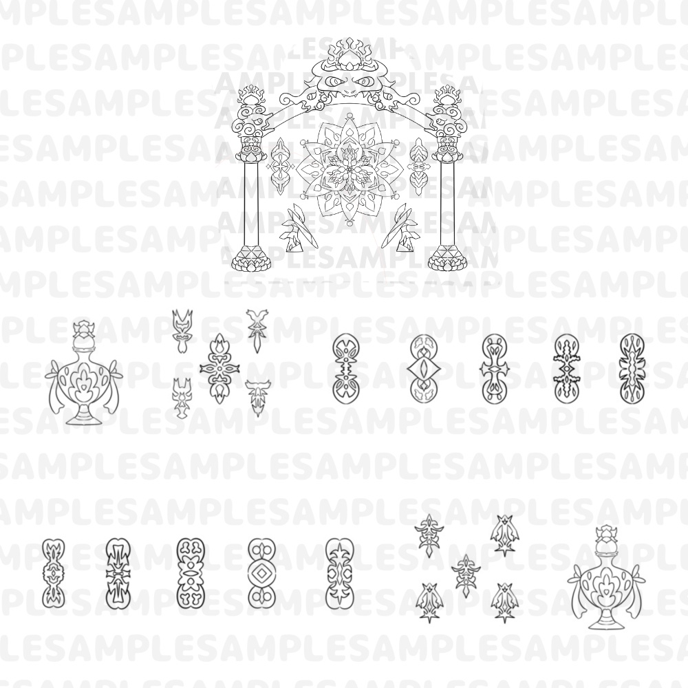 【線対胎蔵曼荼羅ぬりえ】文殊院