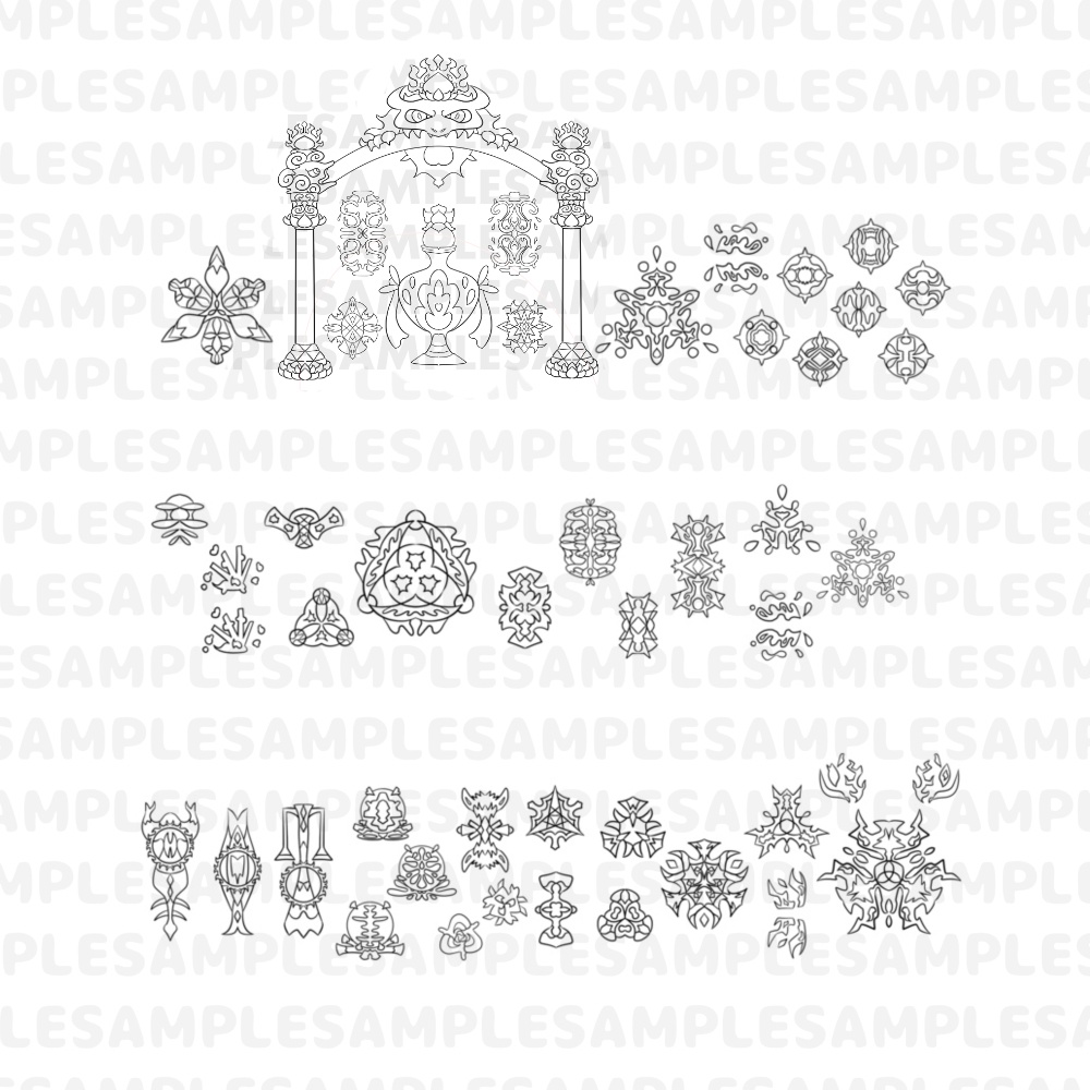 【線対胎蔵曼荼羅ぬりえ】最外院西