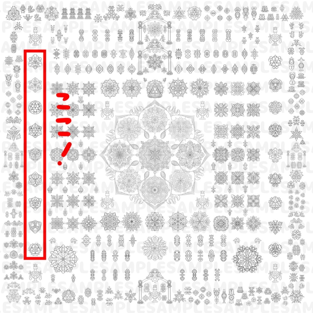【線対胎蔵曼荼羅ぬりえ】地蔵院
