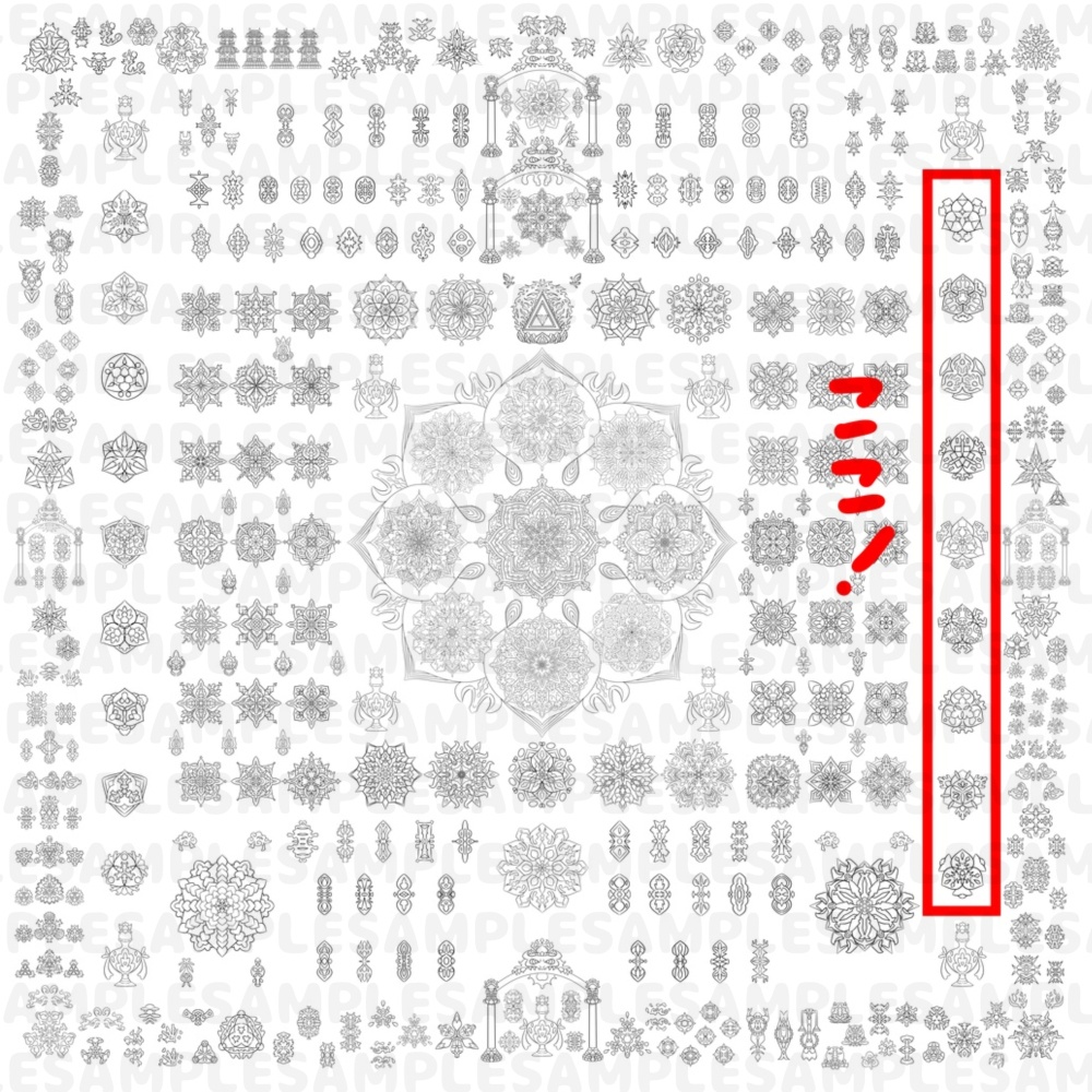 【線対胎蔵曼荼羅ぬりえ】除蓋障院