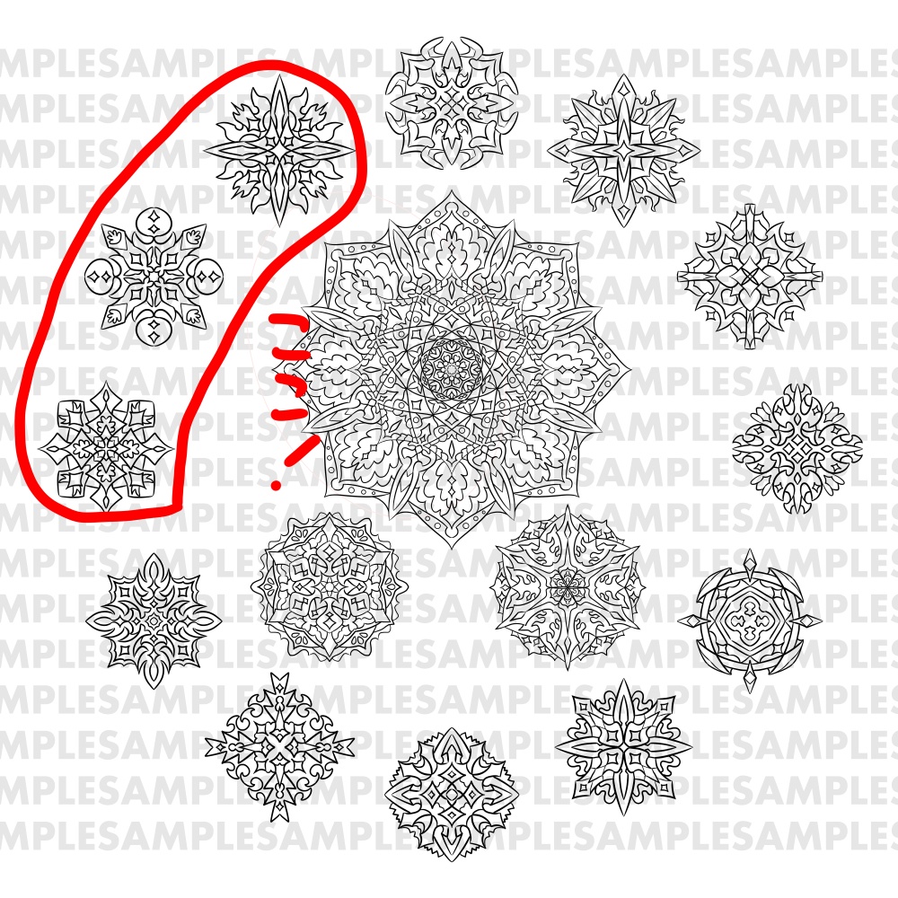 【線対薬師瑠璃光曼荼羅ぬりえ】十二神将(酉戌亥)