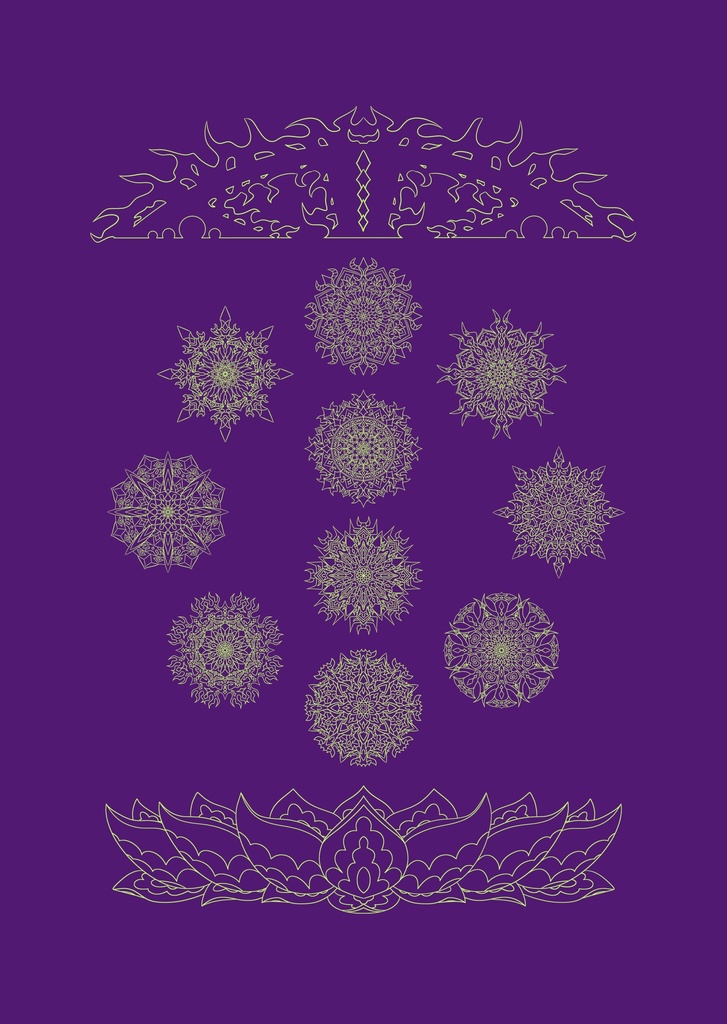 線対十忿怒尊曼荼羅ポスター