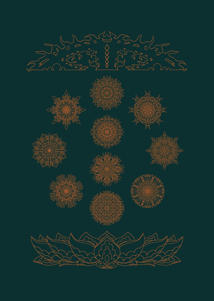 線対十忿怒尊曼荼羅ポスター