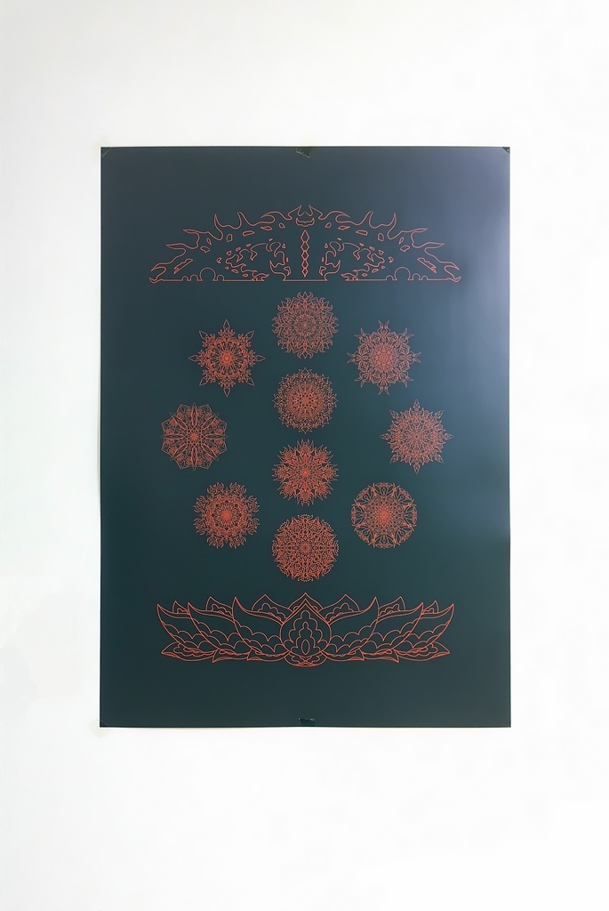 線対十忿怒尊曼荼羅ポスター