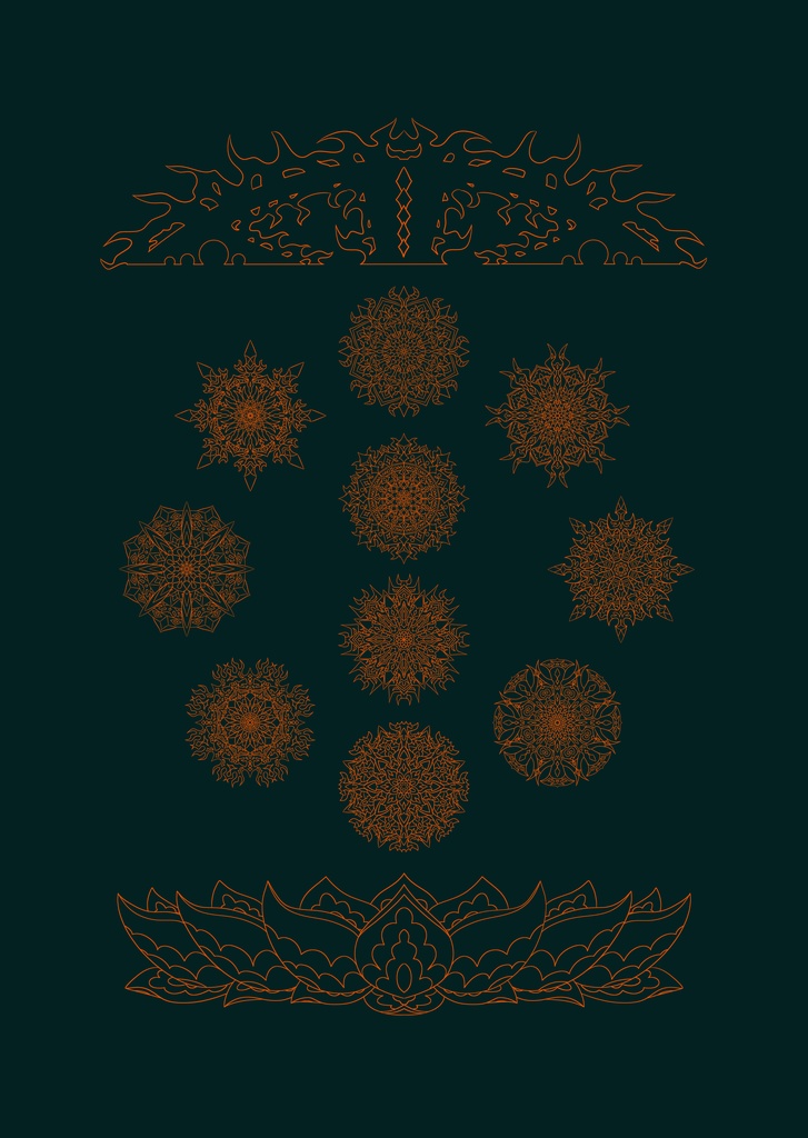 【ダウンロード】線対十忿怒尊曼荼羅