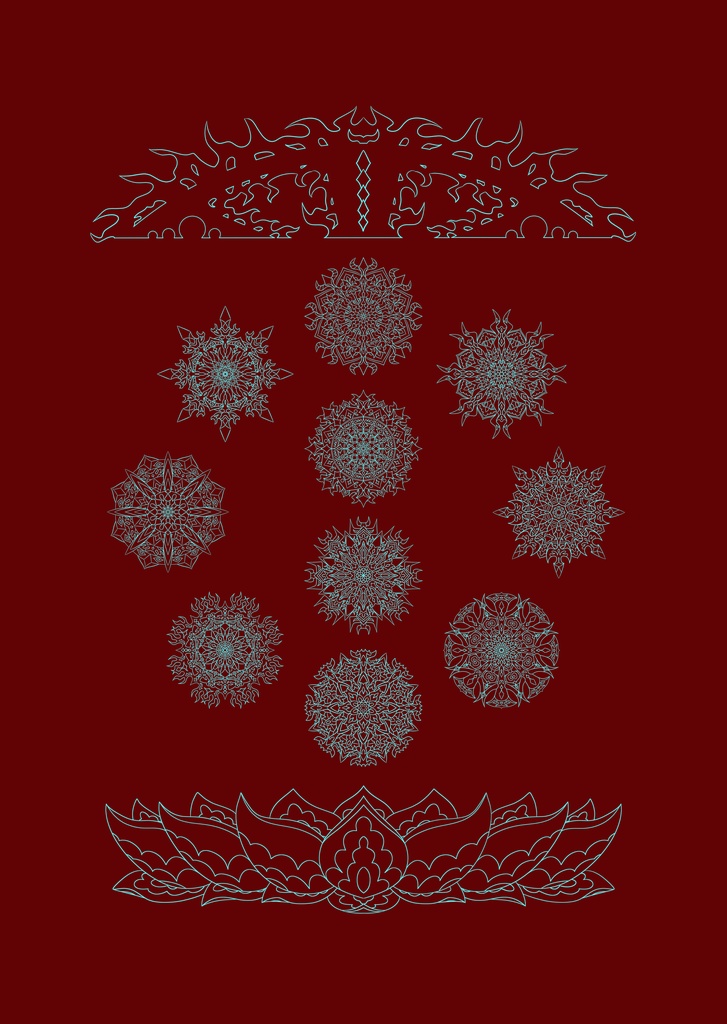 【ダウンロード】線対十忿怒尊曼荼羅