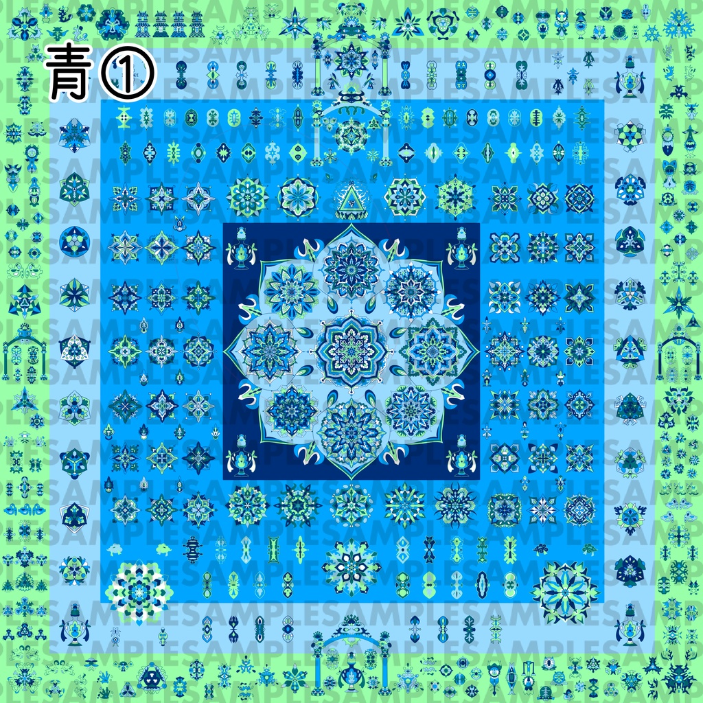 線対胎蔵曼荼羅《彩色》