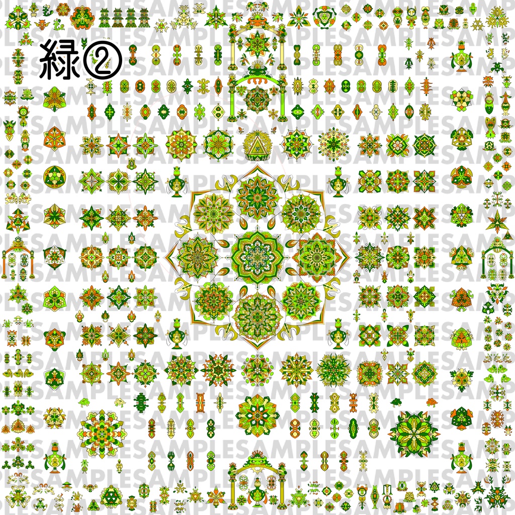 線対胎蔵曼荼羅《彩色》