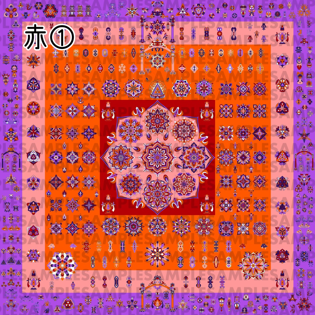 線対胎蔵曼荼羅《彩色》