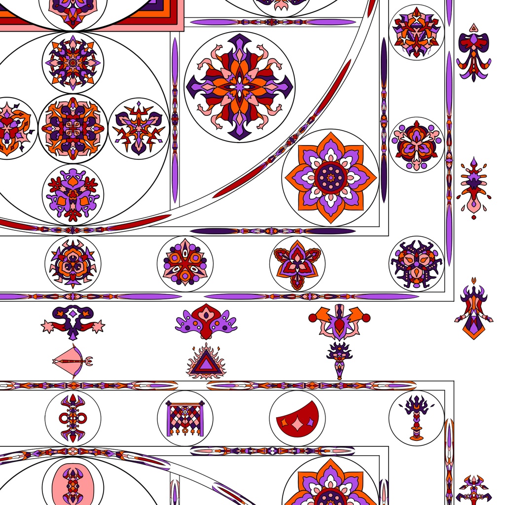 線対金剛界曼荼羅《彩色》
