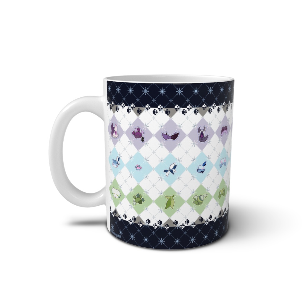 モノクロ マグカップ(ウズれびあおVer)【アマノエ/ゲーム実況者】