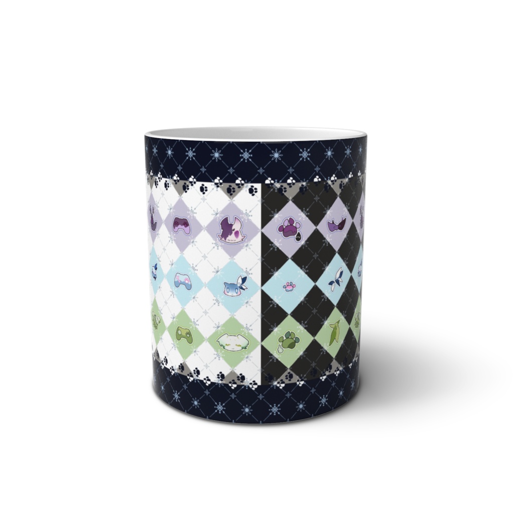 モノクロ マグカップ(ウズれびあおVer)【アマノエ/ゲーム実況者】