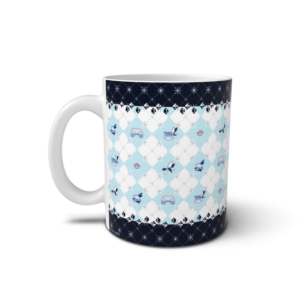 モノクロ マグカップ(あおいろVer)【アマノエ/ゲーム実況者】