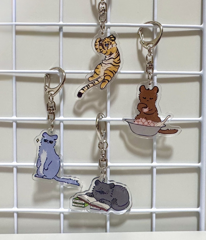 はたらくアクリルキーホルダー