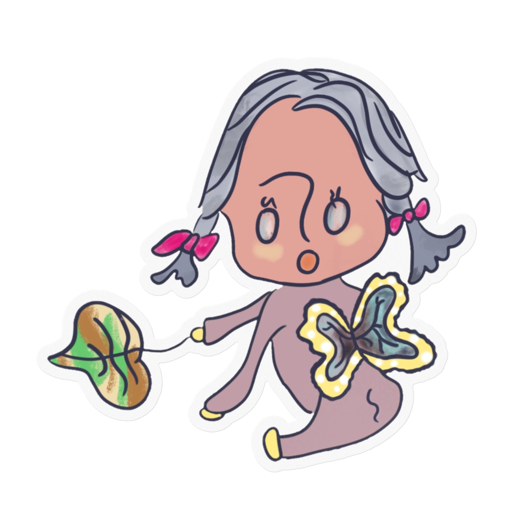 落ち葉ひろい ステッカー