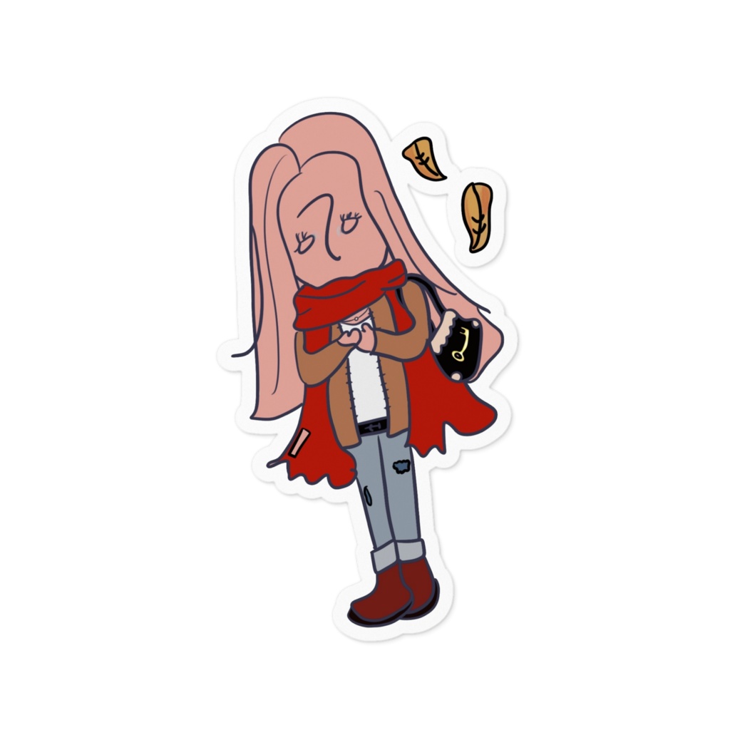 冬をまつ子 ステッカー