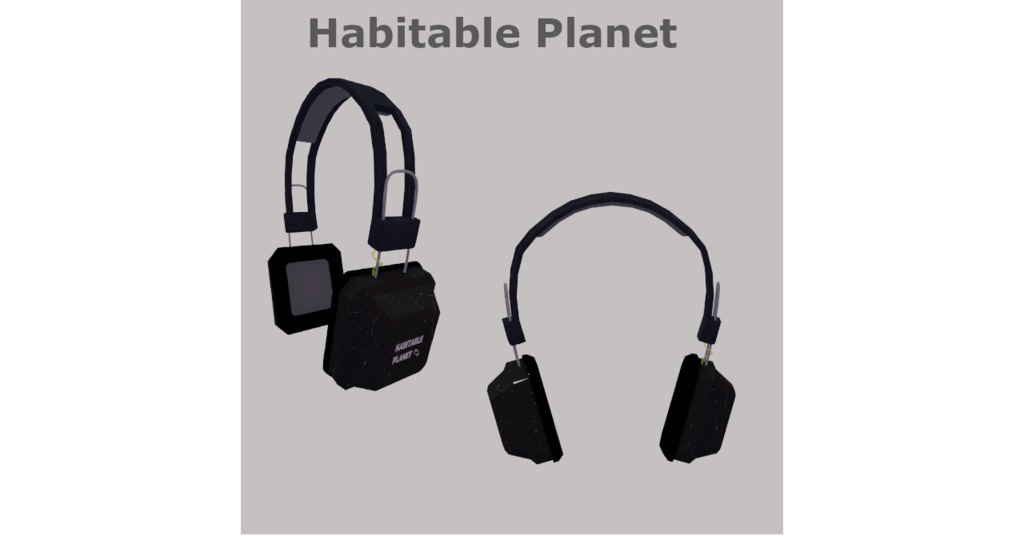 ヘッドホン型 VRChat向けアクセサリー