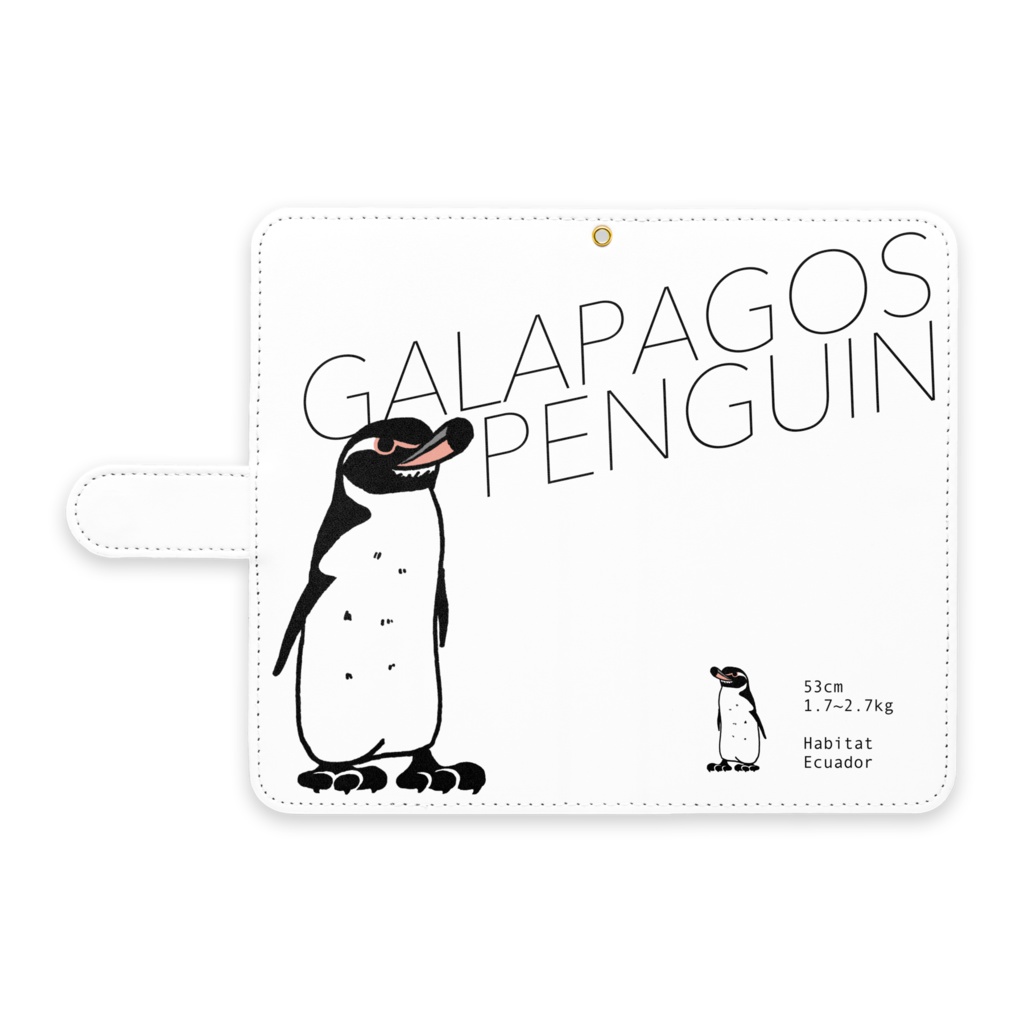 ガラパゴスペンギン　手帳型Androidケース - L 