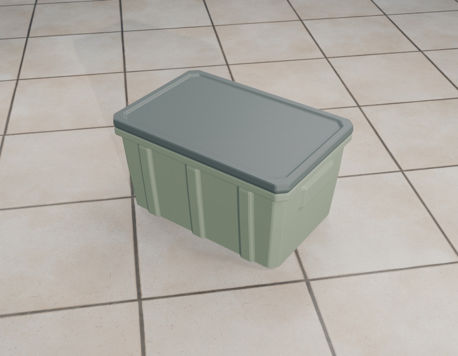 【VRChat / 3Dモデル】スタッキング収納ボックス 3色セット|設定済みPrefab・GLB収録