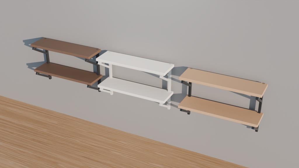 【3Dモデル / 4点・全12カラー】Room Essentials Vol.1|家具・収納・照明セット|Unity・VRChat / GLB収録