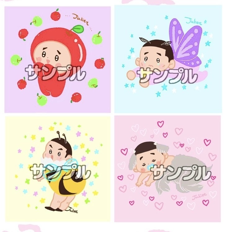 ﾏﾁｭ4匹セット(シール)