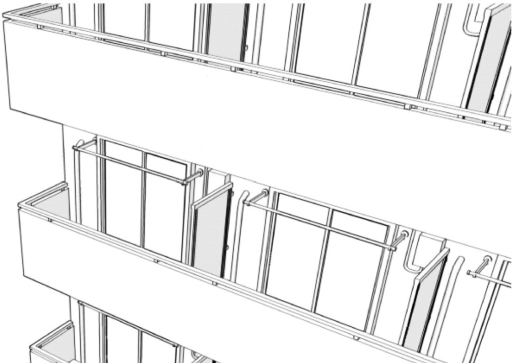 組み合わせ自由なベランダ