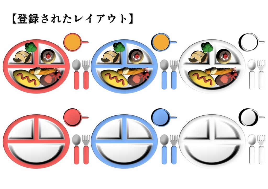 お子様ランチと子供用お皿セット