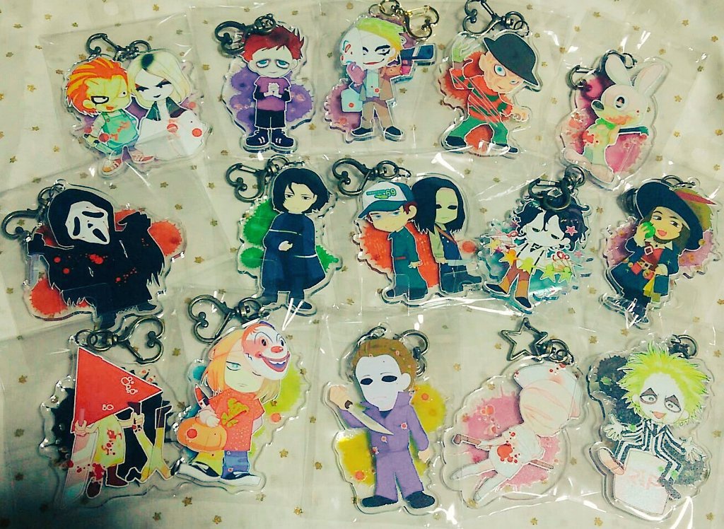 ホラー映画💀殺人鬼🔪人外👿闇属性キャラアクリルキーホルダー