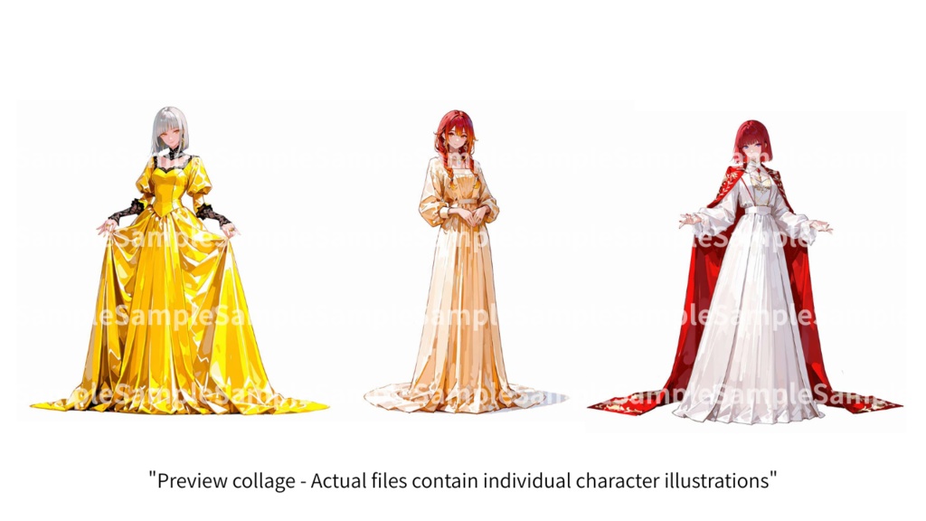 【無料】ArtiStyle Collection –モブキャラシリーズ:高貴な淑女コレクションver.1 | 商用利用OK PNG素材集