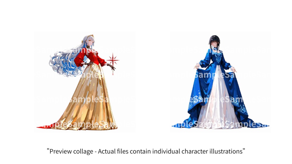 【無料】ArtiStyle Collection –モブキャラシリーズ:高貴な淑女コレクションver.1 | 商用利用OK PNG素材集