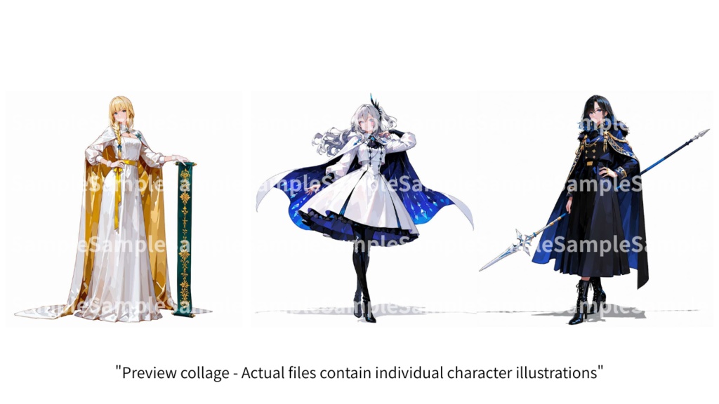 ArtiStyle Collection –モブキャラシリーズ:高貴な淑女コレクションver.1 | 商用利用OK PNG素材集