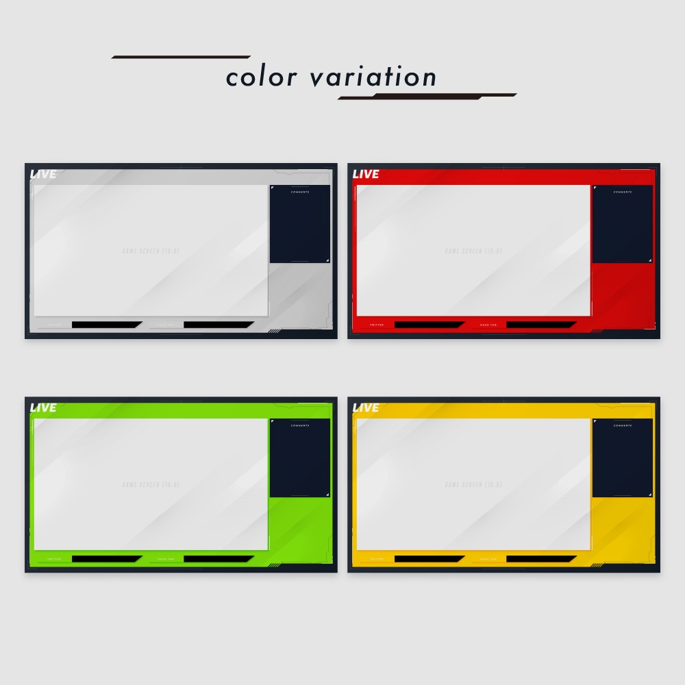 【フリー素材】サイバーでかっこいい!ゲーム配信画面 ※動く素材あり!!