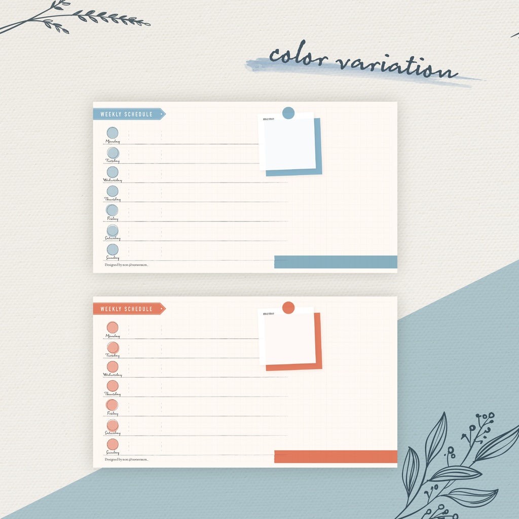 【フリー素材】好きにデコろう!大人な週間スケジュール表